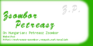 zsombor petreasz business card